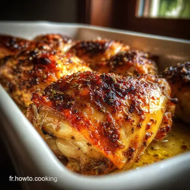 Poulet R&ocirc;ti Au Four : Peau Croustillante et Chair Juteuse