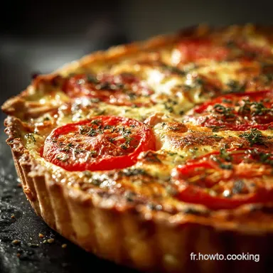 Quiche sans p&acirc;te au thon et &agrave; la tomate Recette l&eacute;g&egrave;re et rapide Fiche recette