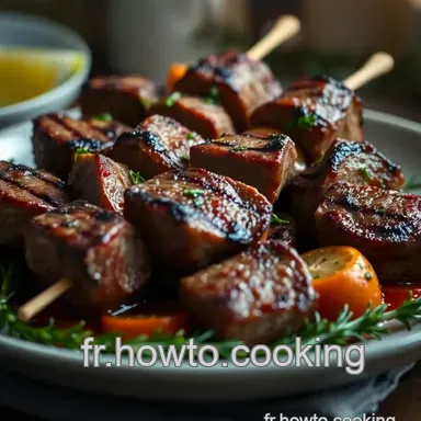 Brochette de B&oelig;uf Marin&eacute;e &agrave; la Proven&ccedil;ale : Mon Secret Pour Une Grillade Parfaite Fiche recette
