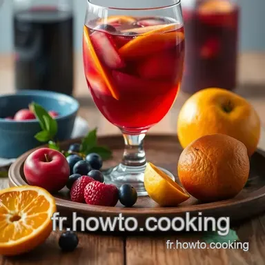 Recette Sangria Fruit&eacute;e et Rafra&icirc;chissante : La Boisson Id&eacute;ale de l'&Eacute;t&eacute; Fiche recette