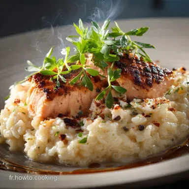 Risotto au Saumon et Boursin La recette cr&eacute;meuse chic et sans effort Fiche recette