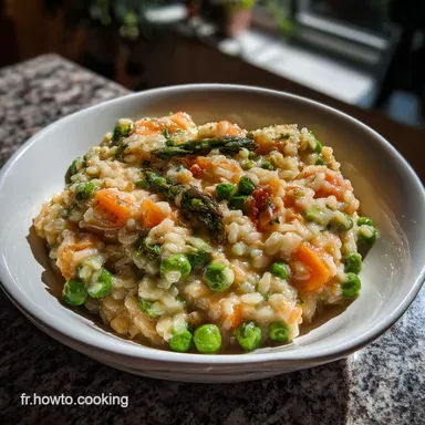 Risotto L&eacute;ger aux L&eacute;gumes : Recette Printani&egrave;re Facile Healthy Fiche recette