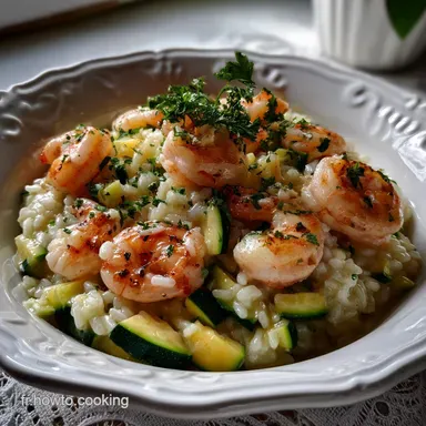 Risotto L&eacute;ger Aux Crevettes Et Aux Courgettes : Texture Velout&eacute;e Fiche recette