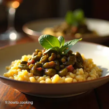 Risotto au Riz Vénus Lentilles Beluga et Courge Rôtie Fiche recette