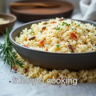 Riz Pilaf Parfum&eacute; aux &Eacute;pices M&eacute;diterran&eacute;ennes : Recette Facile et Savoureuse Fiche recette