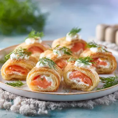 Roul&eacute;s Saumon Fromage: 12 Pi&egrave;ces Fiche recette
