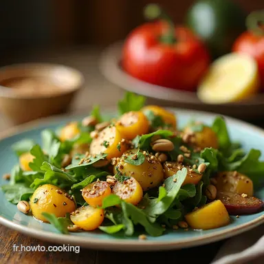 Salade Romanesco Pommes de Terre Tiède Vinaigrette Miel Noix Fiche recette