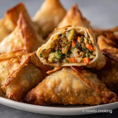 Samoussas aux L&eacute;gumes : Recette Facile et Croustillante au Four Fiche recette