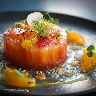 Recettes de Menu L&eacute;ger Br&ucirc;leGraisse Saumon poch&eacute; aux agrumes et gingembre Fiche recette