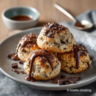 Scones L&eacute;gers aux P&eacute;pites de Chocolat Recette Poids Plume Facile Fiche recette
