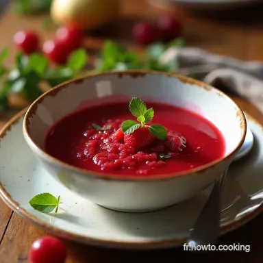 Soupe de Cerises à la Verveine Muscovado Fraîcheur dÉté Facile Fiche recette