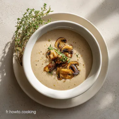 Soupe au Champignon: Velout&eacute; Soyeux en 40 Min Fiche recette