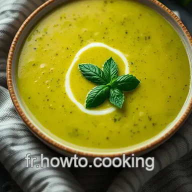 Soupe de Courgettes Velout&eacute;e au Basilic : Recette Facile et Savoureuse Fiche recette