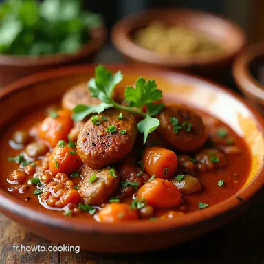 Tajine El Merguez Voyage en Tunisie Facile et Gourmand Fiche recette