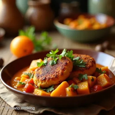 Tajine dOlives aux Croquettes de Poulet Un D&eacute;lice Marocain Fiche recette
