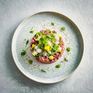 Tartare De Boeuf Fa&ccedil;on C&eacute;sar Pour 2 Portions Fiche recette