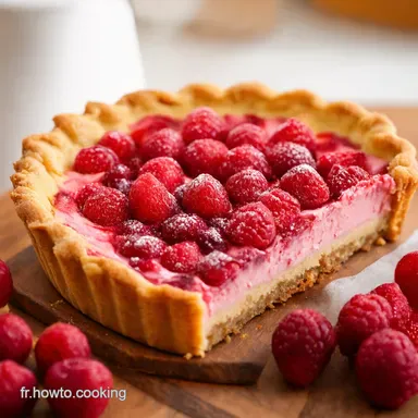 Tarte aux Framboises Facile Le Secret de la Cr&egrave;me dAmande Fiche recette