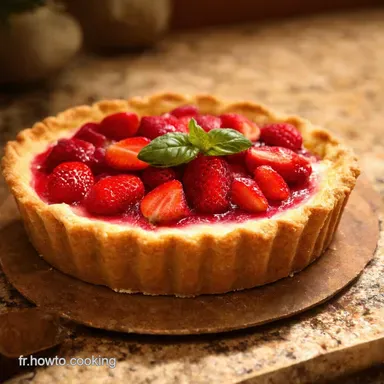 Tarte Gourmande aux Fraises et Basilic Un R&ecirc;ve d&Eacute;t&eacute; Fiche recette