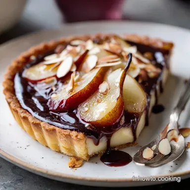 Tarte Poires Chocolat pour 8 Servings Fiche recette