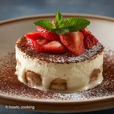Tiramisu L&eacute;ger aux Fraises Basilic Recette A&eacute;rienne et Rafra&icirc;chissante Fiche recette