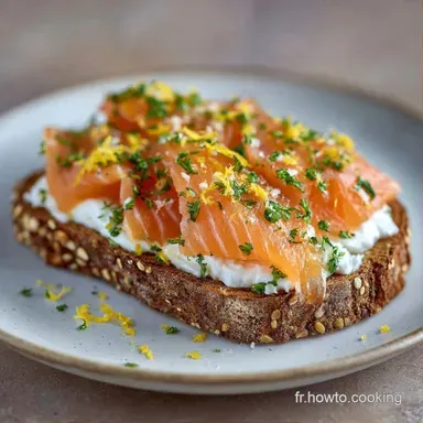 Toast Saumon Fum&eacute; en 15 Minutes Fiche recette