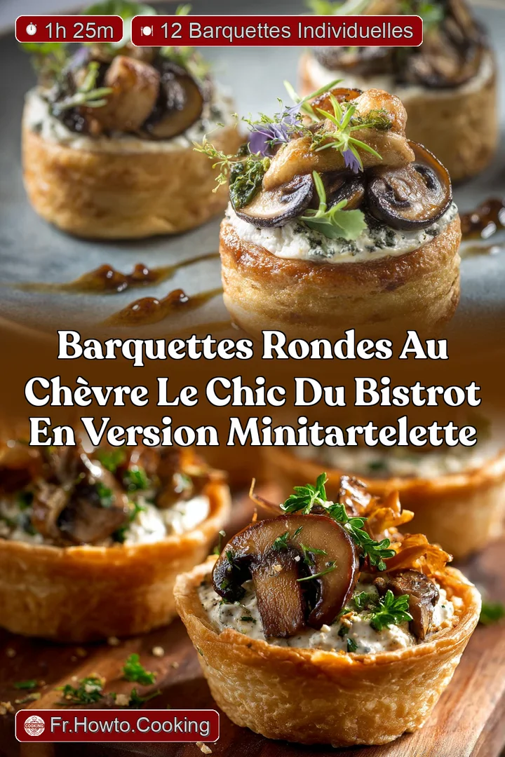 Barquettes Rondes au Ch&egrave;vre Le chic du bistrot en version minitartelette