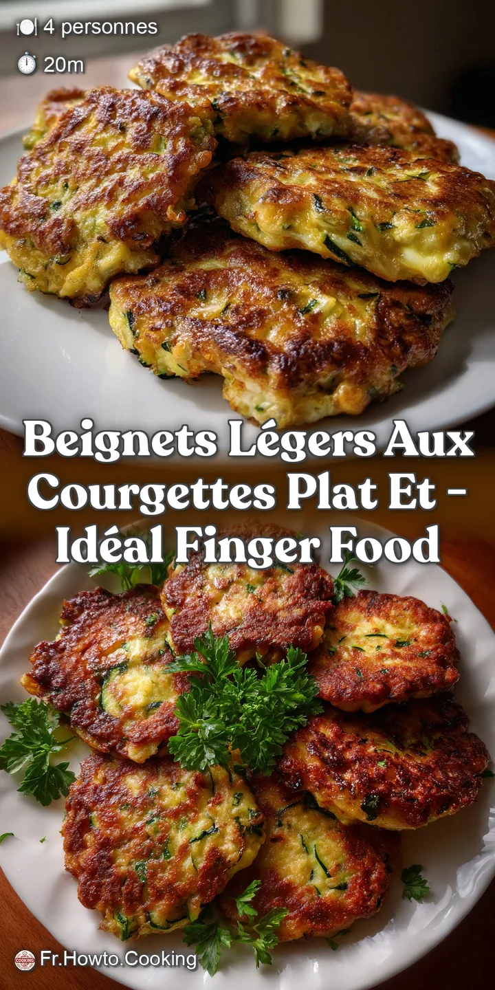 Beignets L&eacute;gers aux Courgettes Plat et - Id&eacute;al Finger Food