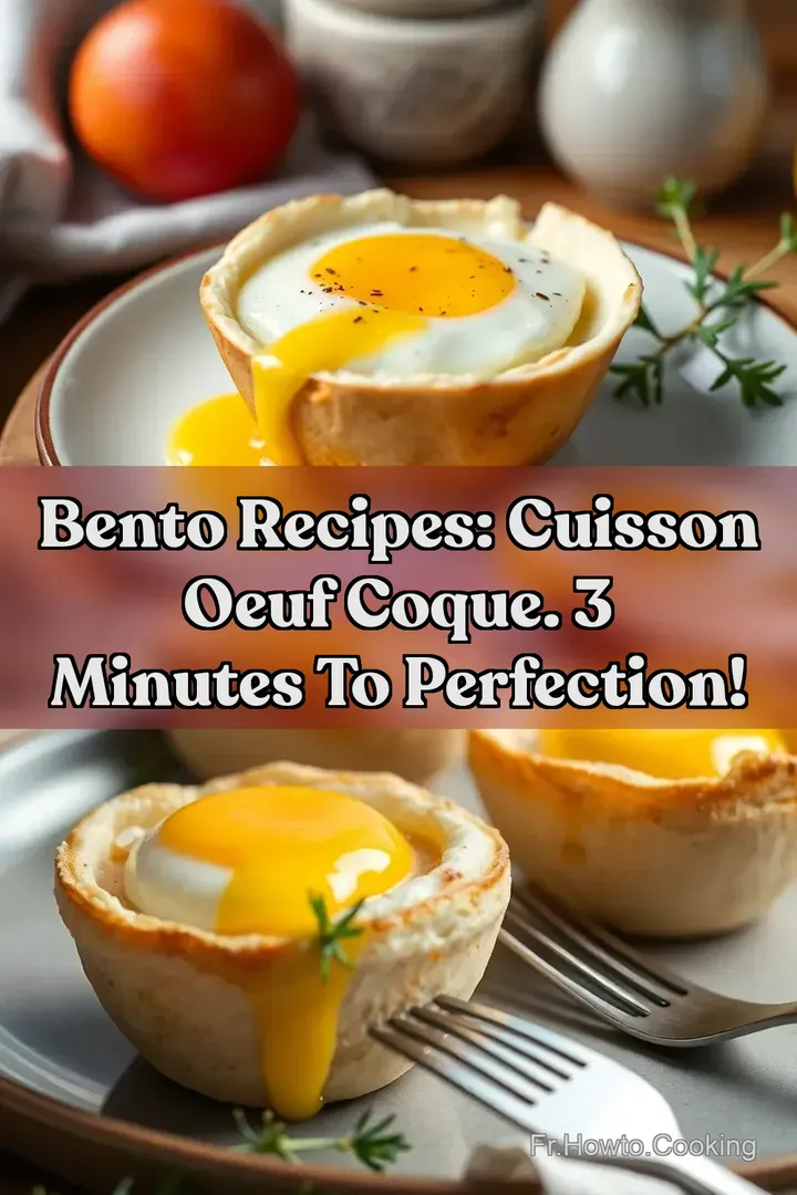 Bento Recipes: Cuisson Oeuf Coque. 3 Minutes to Perfection!