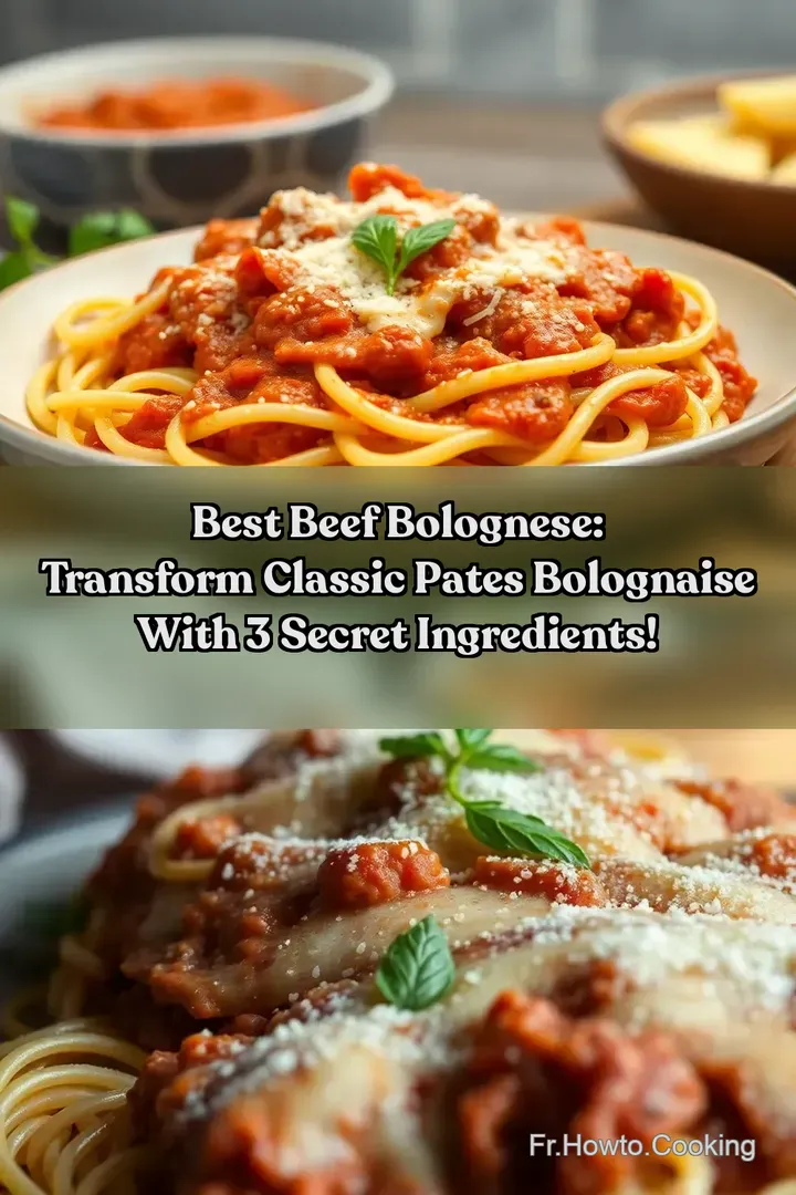 Best Beef Bolognese: Transform Classic Pates Bolognaise with 3 Secret Ingredients!