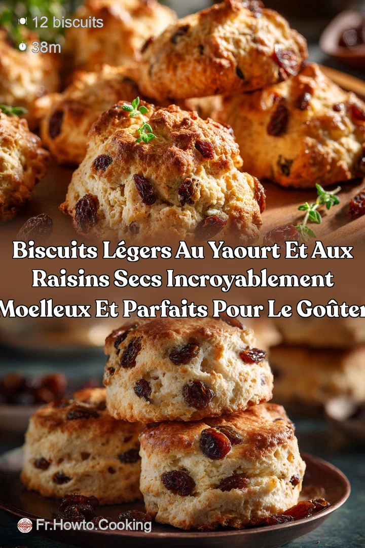 Biscuits L&eacute;gers au Yaourt et aux Raisins Secs Incroyablement Moelleux et Parfaits pour le Go&ucirc;ter