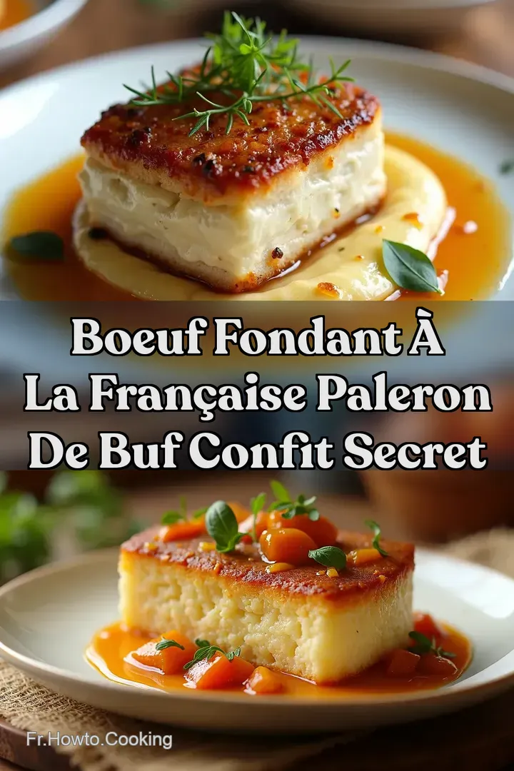 Boeuf Fondant &agrave; la Fran&ccedil;aise Paleron de Buf Confit Secret