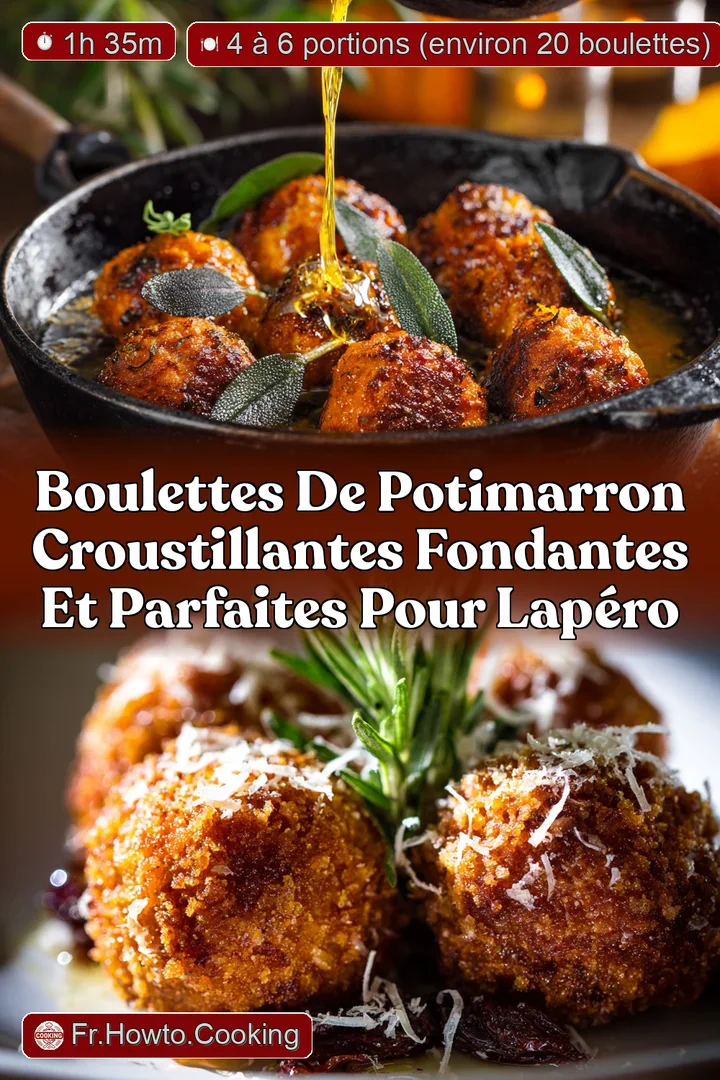 Boulettes de potimarron croustillantes fondantes et parfaites pour lap&eacute;ro