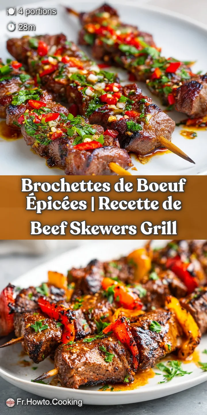 Juicy, grilled beef morsels with smoky char marks, contrasted by bright, softened peppers.