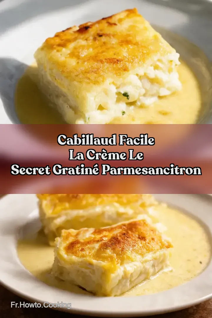 Cabillaud Facile la Cr&egrave;me Le Secret Gratin&eacute; ParmesanCitron