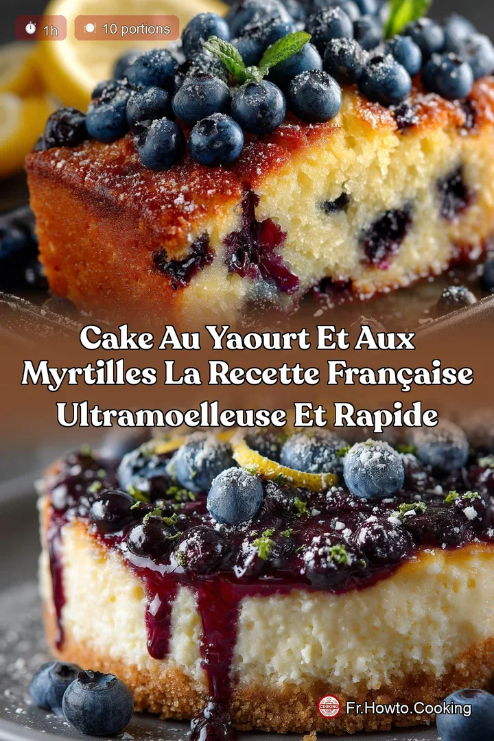 Cake au Yaourt et aux Myrtilles La recette française ultramoelleuse et rapide