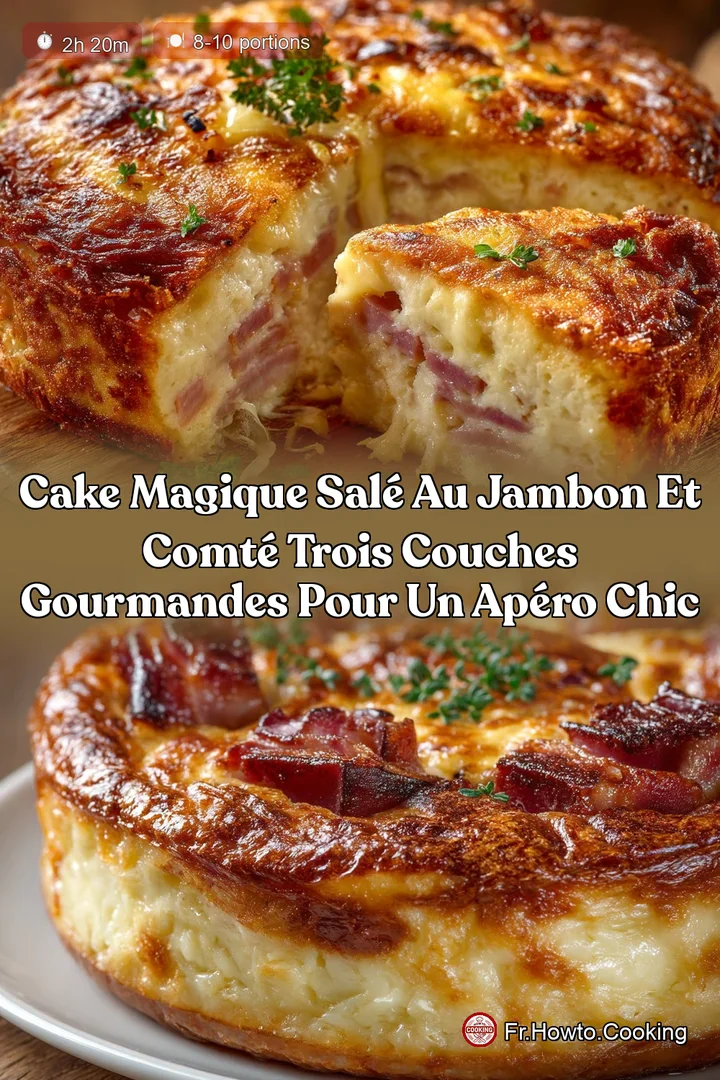 Cake Magique Salé au Jambon et Comté Trois couches gourmandes pour un apéro chic