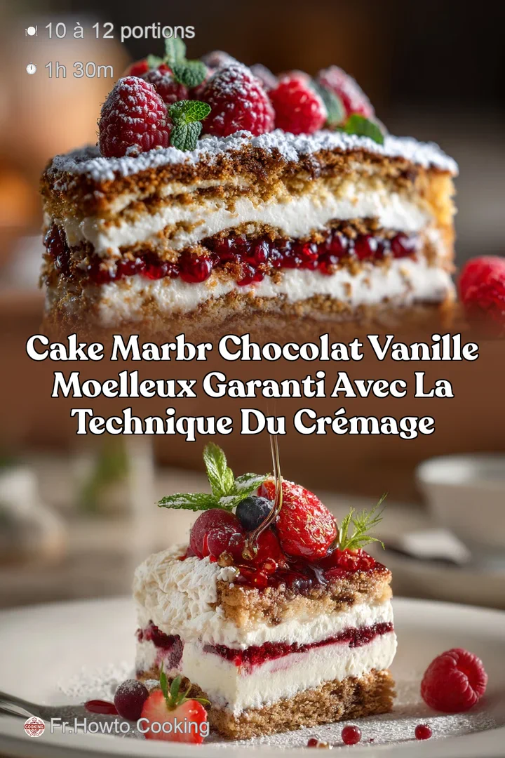 Cake Marbr Chocolat Vanille Moelleux garanti avec la technique du cr&eacute;mage