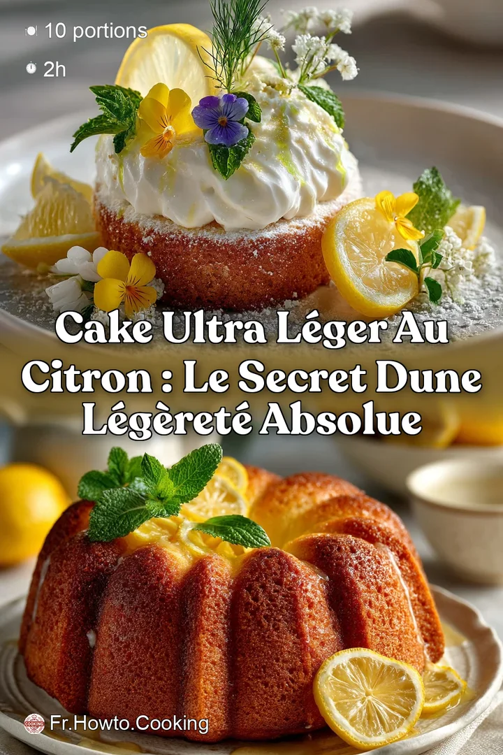 Cake Ultra L&eacute;ger au Citron : Le Secret dune L&eacute;g&egrave;ret&eacute; Absolue