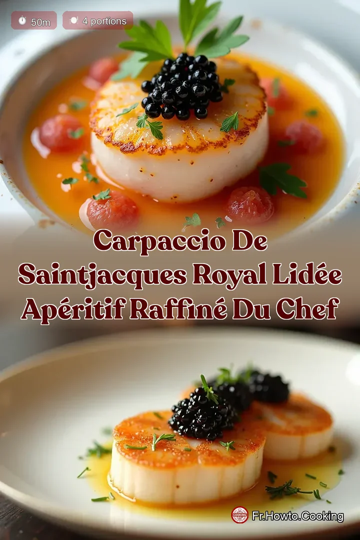 Carpaccio de SaintJacques Royal LIdée Apéritif Raffiné du Chef