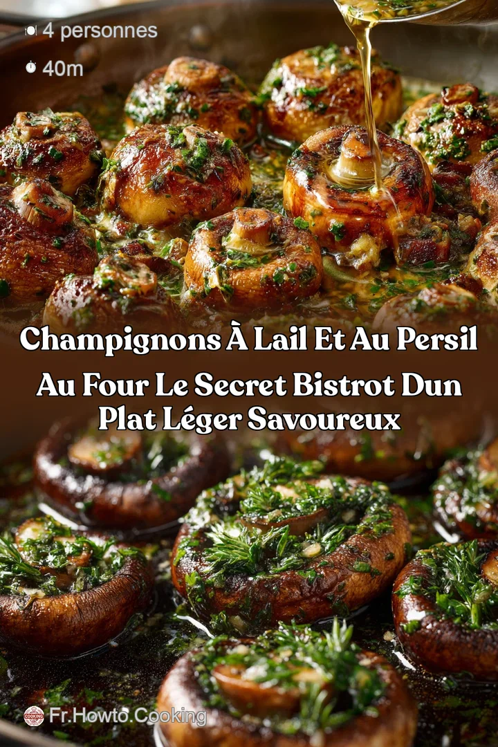 Champignons &agrave; lAil et au Persil au Four Le secret bistrot dun plat l&eacute;ger savoureux
