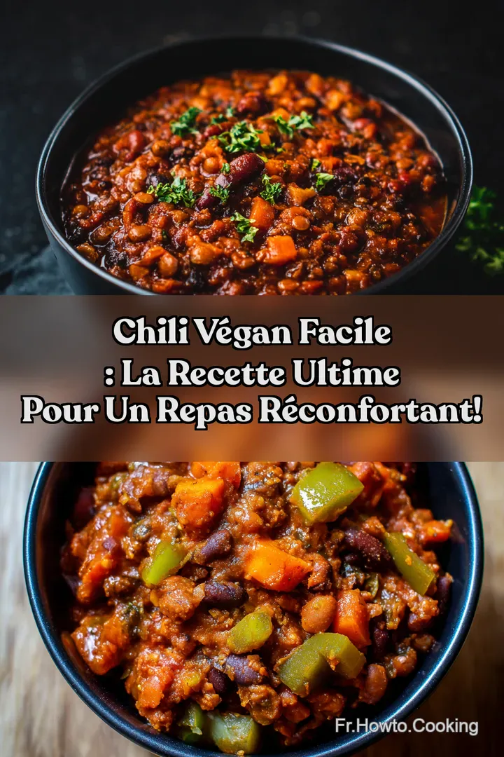 Chili V&eacute;gan Facile : La Recette Ultime Pour un Repas R&eacute;confortant!