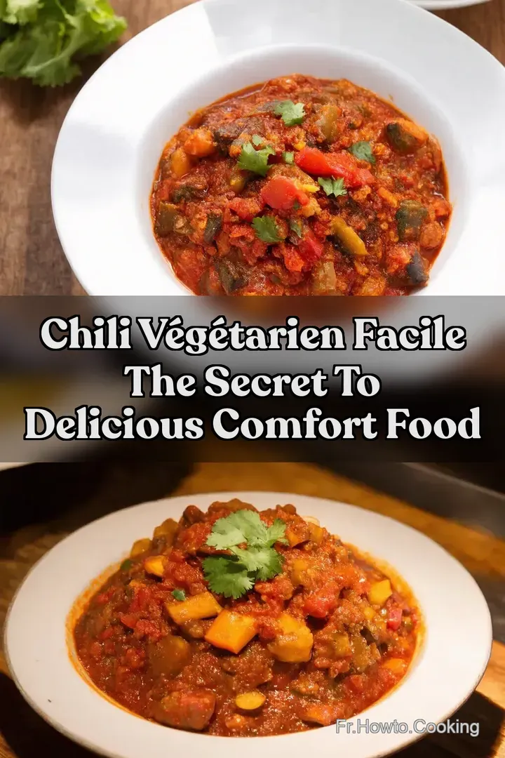 Chili Végétarien Facile The Secret to Delicious Comfort Food : ÉPINGLER POUR PLUS TARD Chili Végétarien Facile The Secret to Delicious Comfort Food