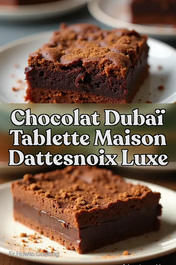 Chocolat Duba&iuml; Tablette Maison DattesNoix Luxe