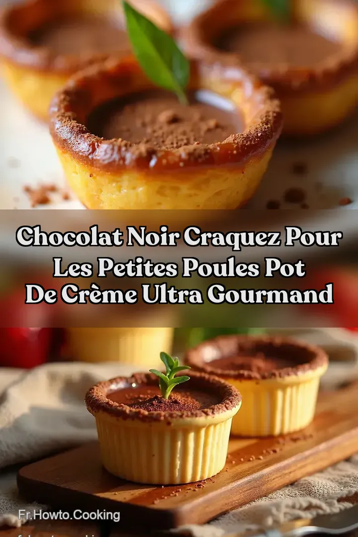 Chocolat Noir Craquez pour les Petites Poules Pot de Cr&egrave;me Ultra Gourmand