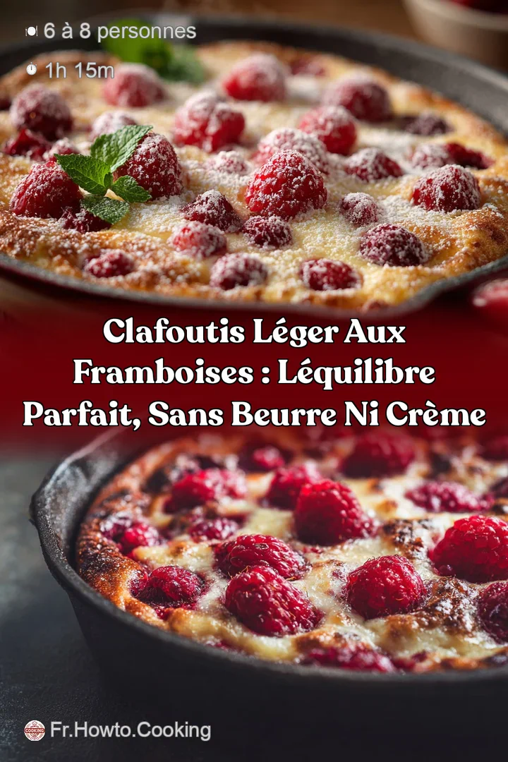 Clafoutis L&eacute;ger aux Framboises : L&eacute;quilibre parfait sans beurre ni cr&egrave;me