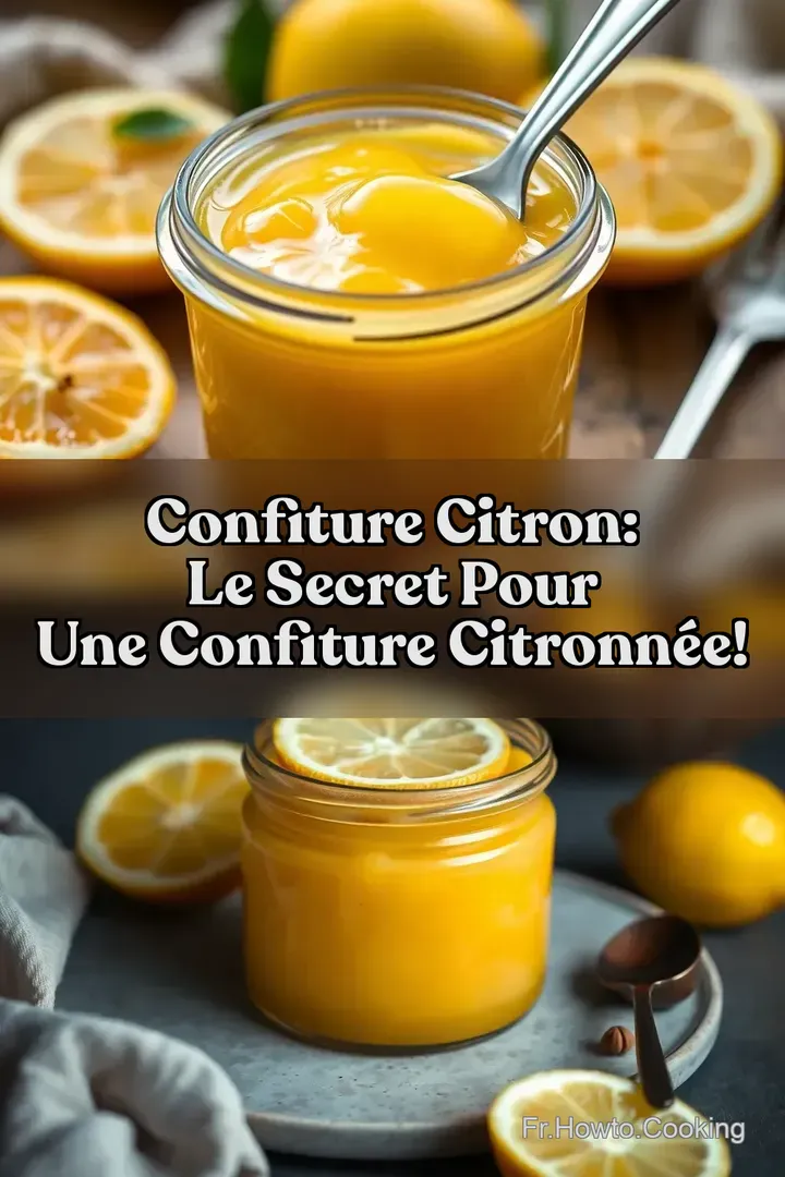 Confiture Citron: Le secret pour une confiture citronn&eacute;e!