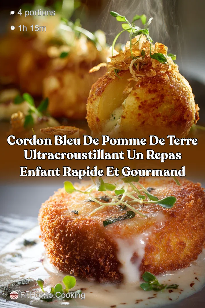 Cordon Bleu de Pomme de Terre ultracroustillant Un repas enfant rapide et gourmand