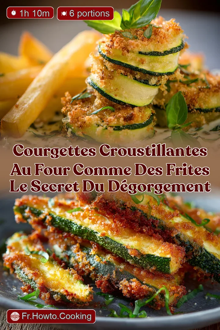 Courgettes Croustillantes au Four comme des Frites Le secret du D&eacute;gorgement