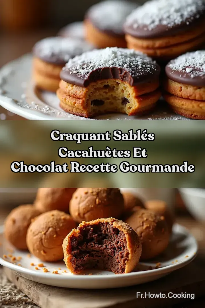 Craquant Sabl&eacute;s cacahu&egrave;tes et chocolat Recette gourmande