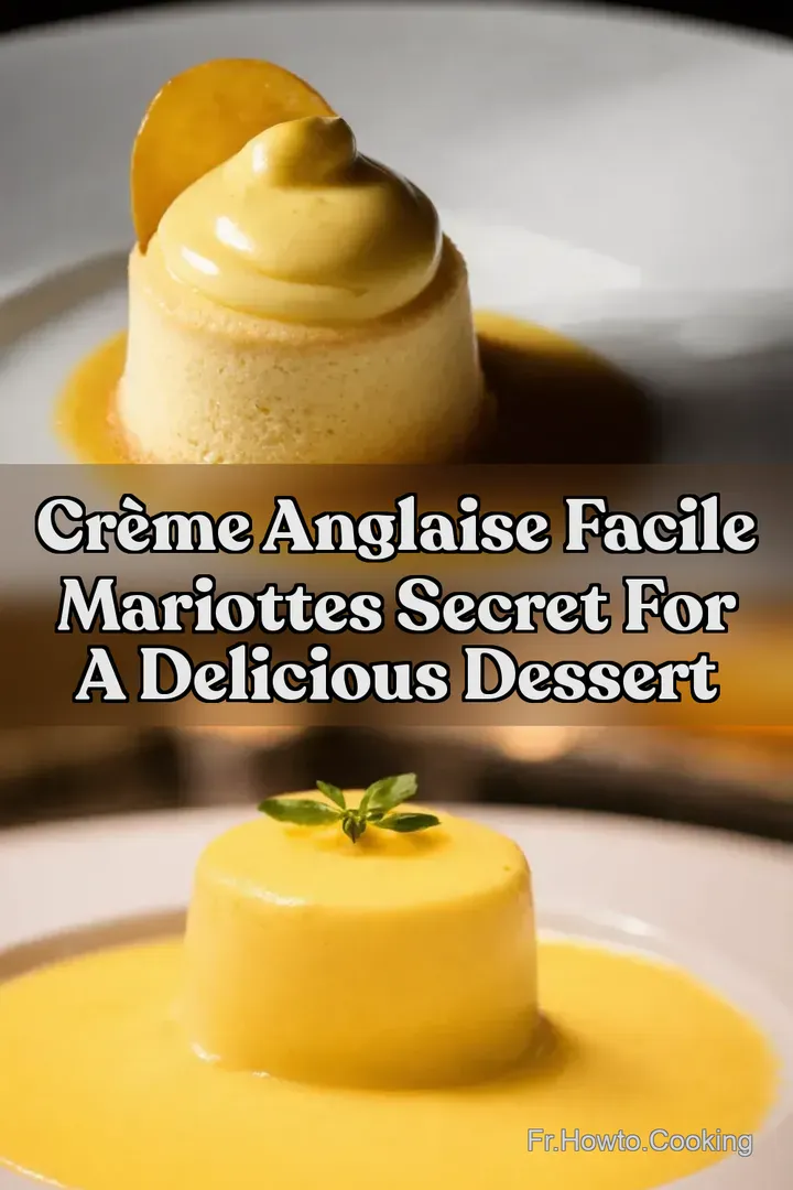 Cr&egrave;me Anglaise Facile Mariottes Secret For A Delicious Dessert